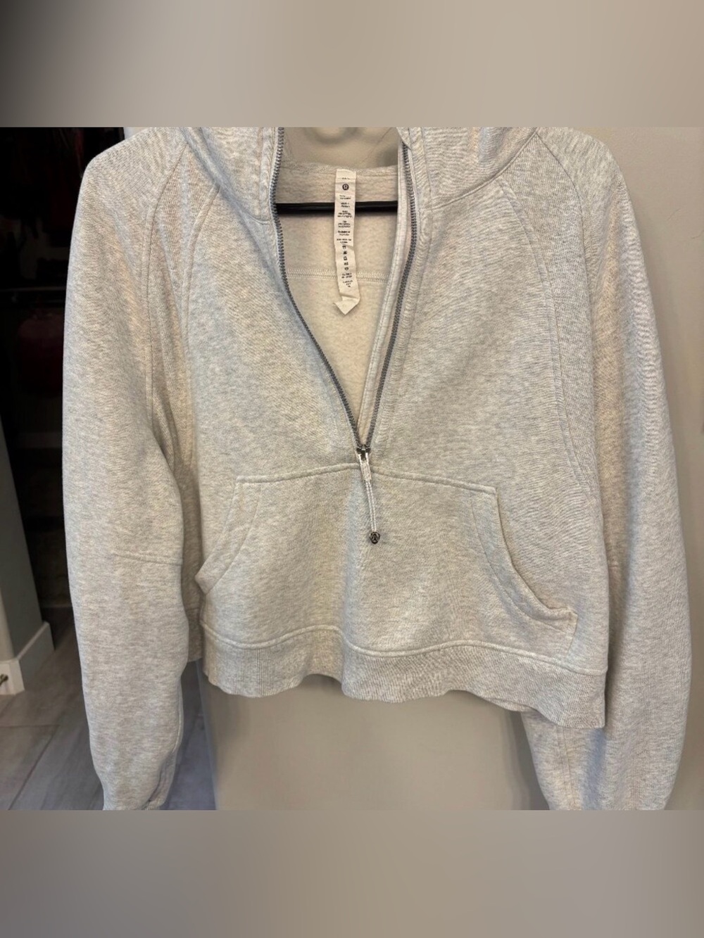 EUC lululemon athletica Scuba Light Gray Half-Zip Pullover - Picture 3 of 6